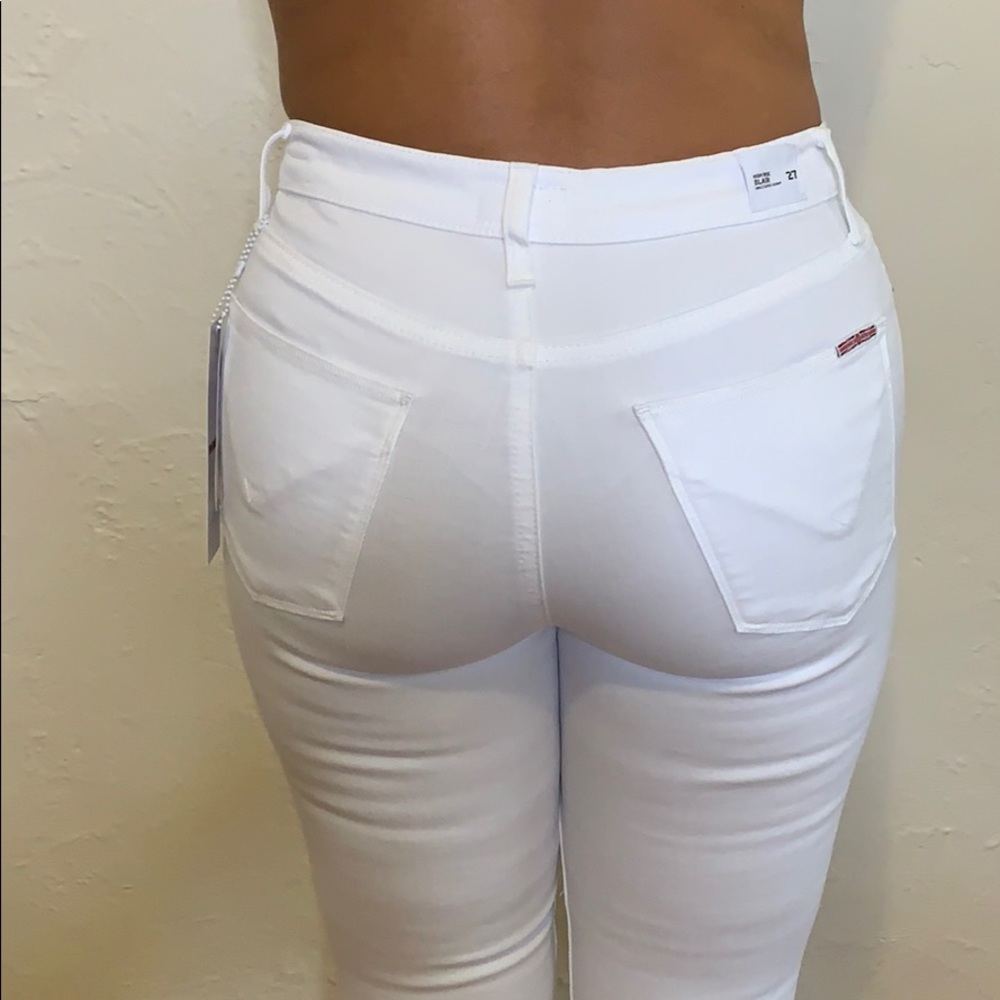 White Hudson High Rise Super Skinny Jeans - Picture 4 of 6